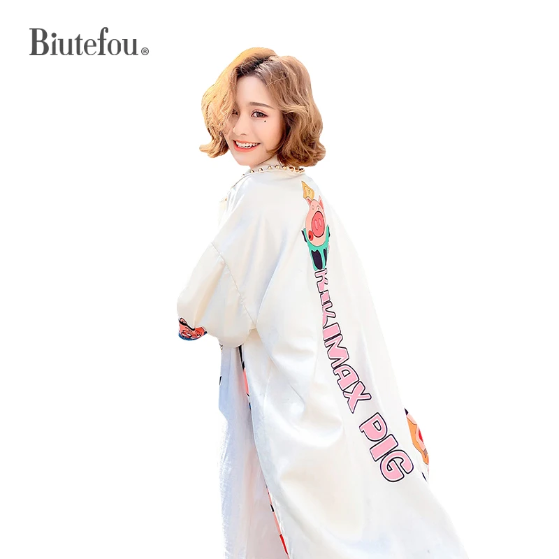 Осенняя мода 2020 свободные рубашки с рисунком поросенка для женщин Новое