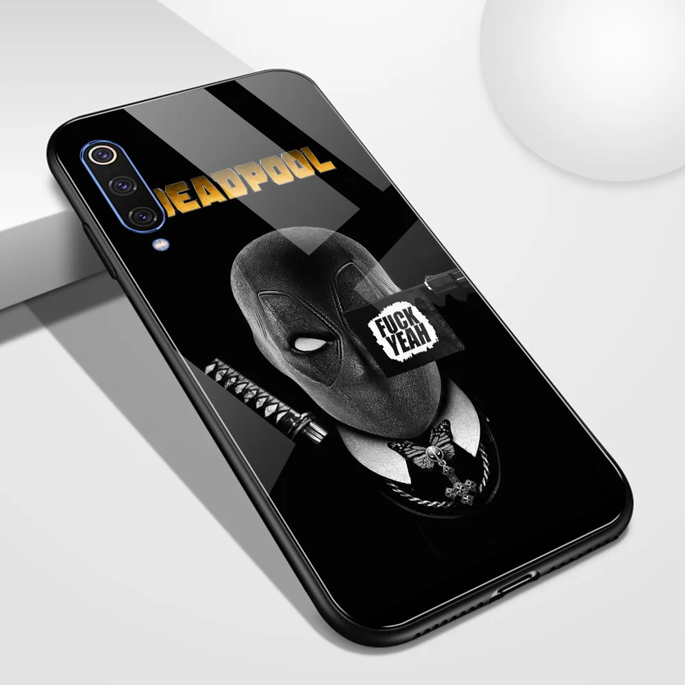 Стеклянный чехол для redmi K20 pro задняя крышка deadpool note 7 Xiaomi mi 5 6 6x Redmi Note Mi Max 3 play