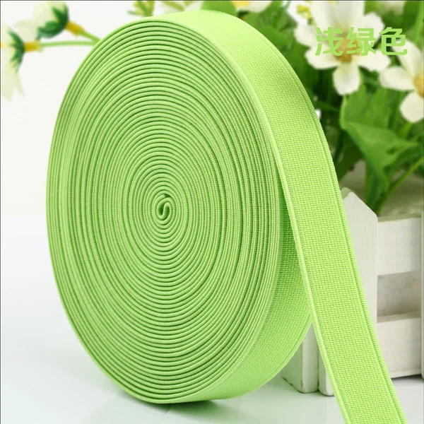Light green 15 мм/20 мм/25 мм многоцветная прочная высокоэластичная лента для рукоделия толщина 1,5 мм Швейные аксессуары для одежды и обуви 13 цветов - Цвет: Light green