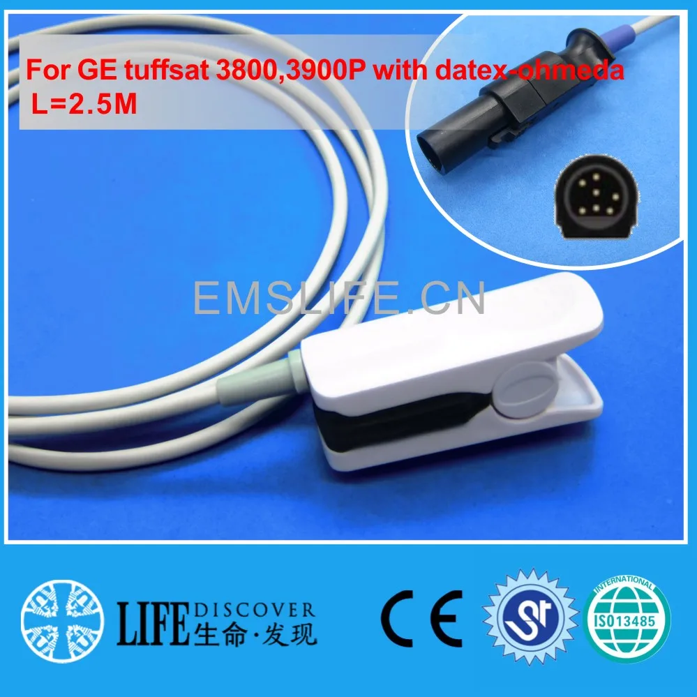 

Long cable MR adult finger clip spo2 sensor For GE tuffsat 3800,3900P with datex-ohmeda