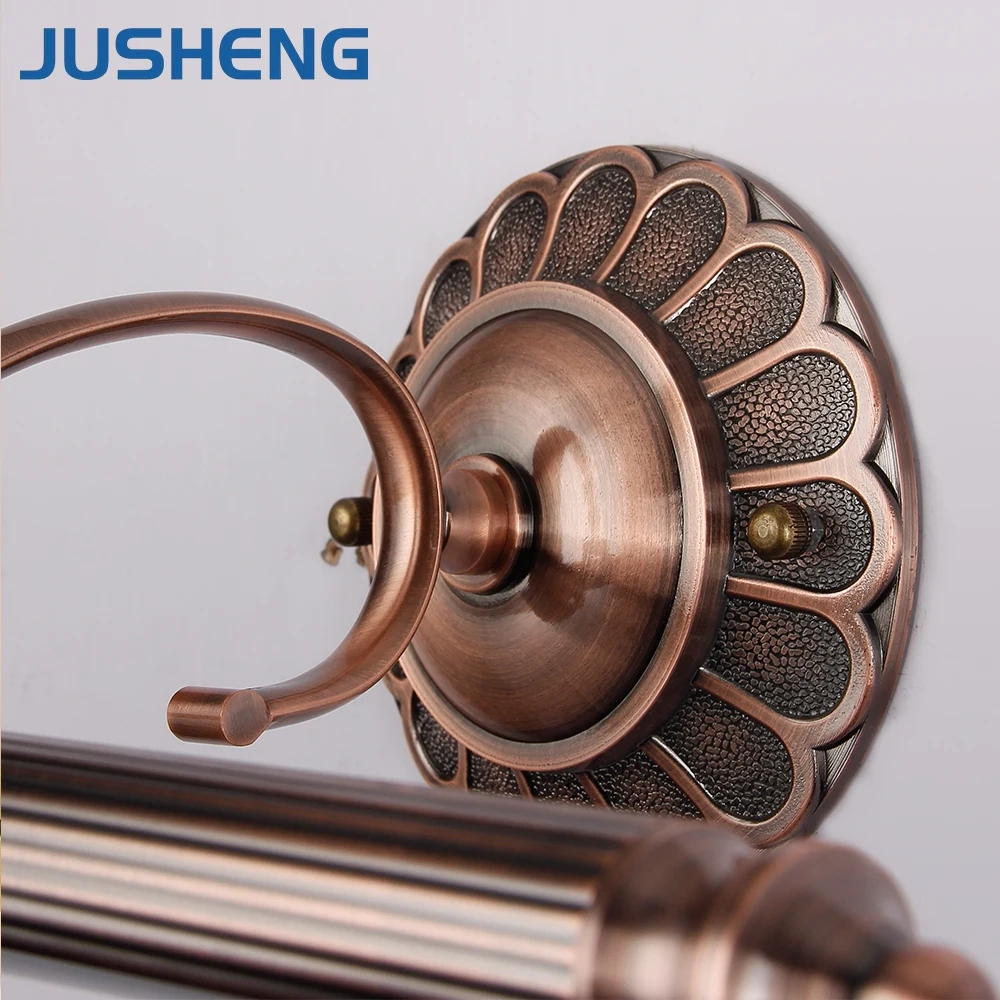 JUSHENG античная бронза светодиодный настенные светильники в Ванная комната с