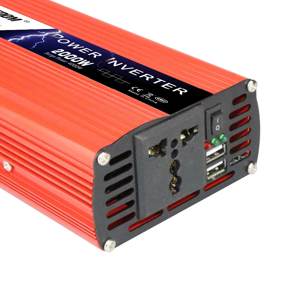 2000 Вт автомобильный силовой инвертор DC 12V 24V к AC 110V Интеллектуальный