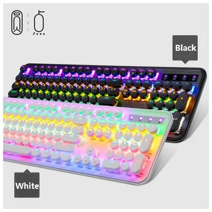 Профессиональный CK104 круглый ключ клавиатуры механик anti-ореолы Gaming Keyboard USB