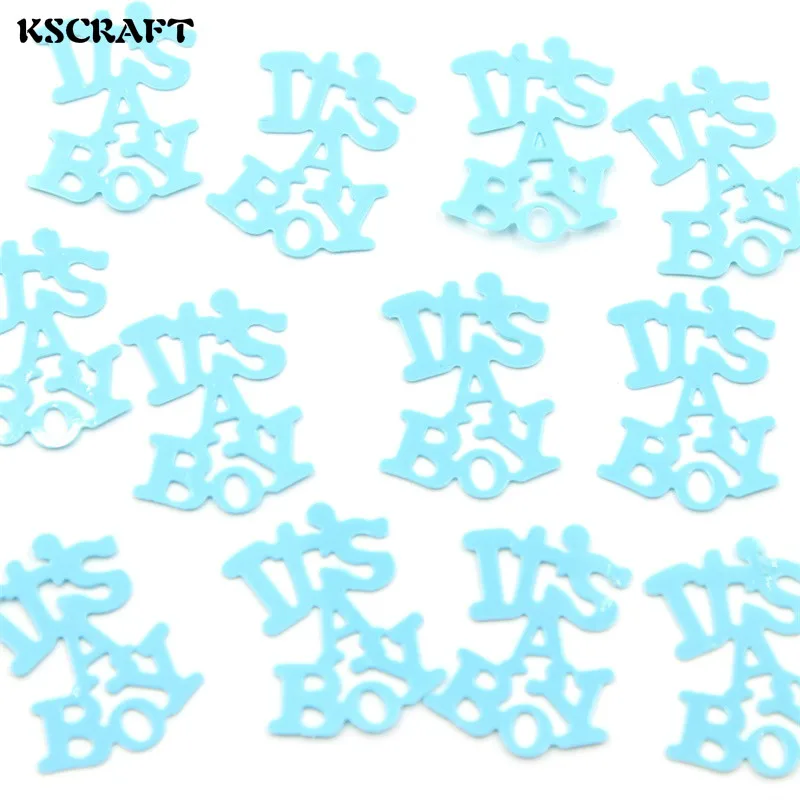 KSCRAFT розовые или синие блестки из ПВХ в форме мальчика для творчества