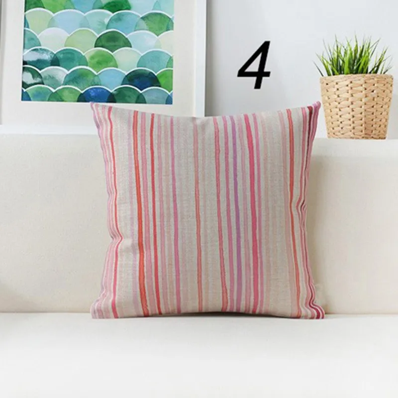 Animal Style Flamingo Cushion Cover Feather Drawing Geometry Cotton Linen Throw Pillow Case Birds Covers Couple Gifts | Дом и сад