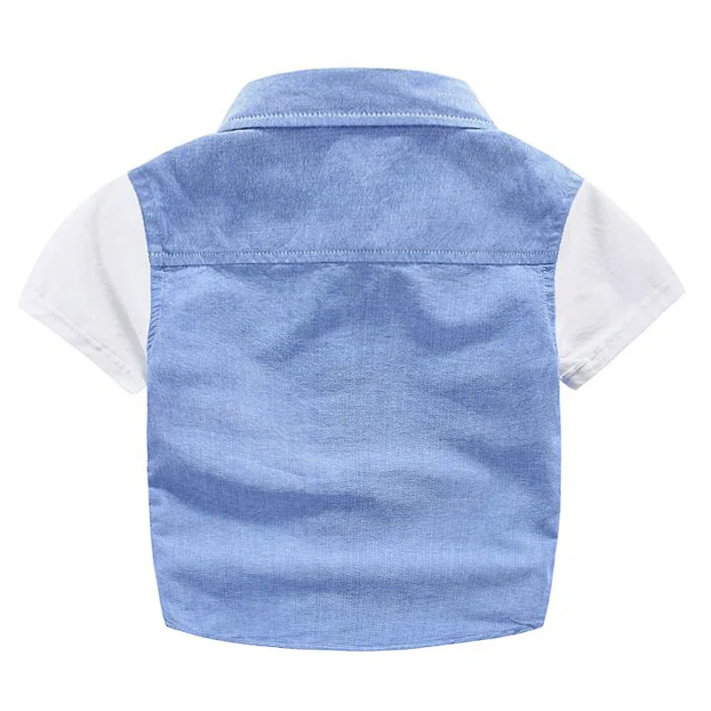 Boys Cotton Short Sleeve Summer Shirts Cartoon Children Tops kids Collar Buttoned Sports Tees child's clothes BC035 |