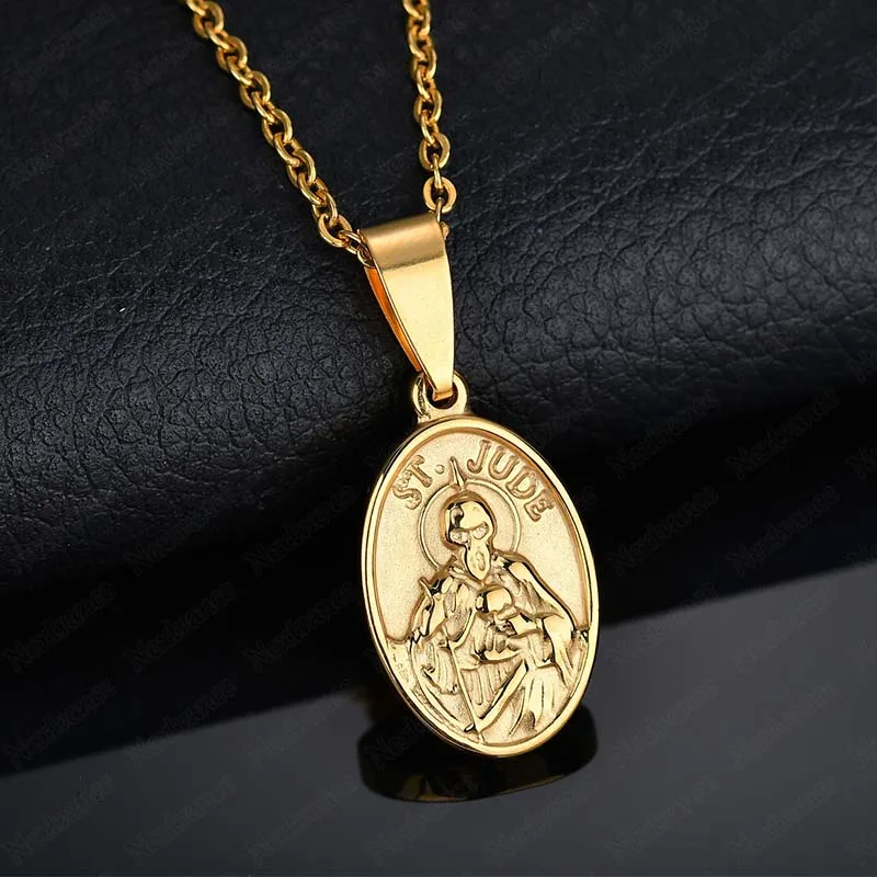 Женское колье из нержавеющей стали Nextvance Religion 316L Золотое овальное ожерелье с