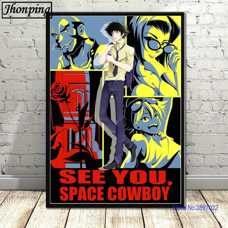 Арт плакат ковбойская Bebop Плакаты и печать Картина Настенная живопись на холсте