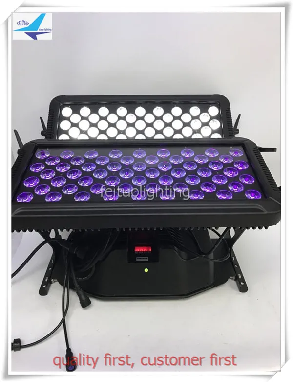 6/лот супер яркая наружная 120x18 Вт rgbwa uv 6 в 1 двойная панель IP 65 LED настенная шайба