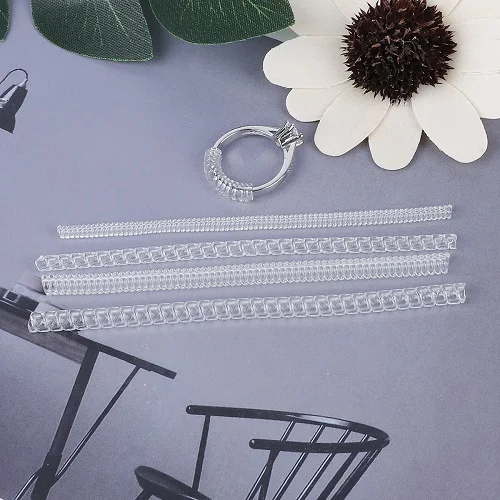 Mixed Size Горячая Распродажа 4 шт. 10 см DIY прозрачное Винтажное кольцо на спиральной основе размер предохранитель затягиватель редуктор ювелирные изделия инструменты и оборудование - Цвет: Mixed Size
