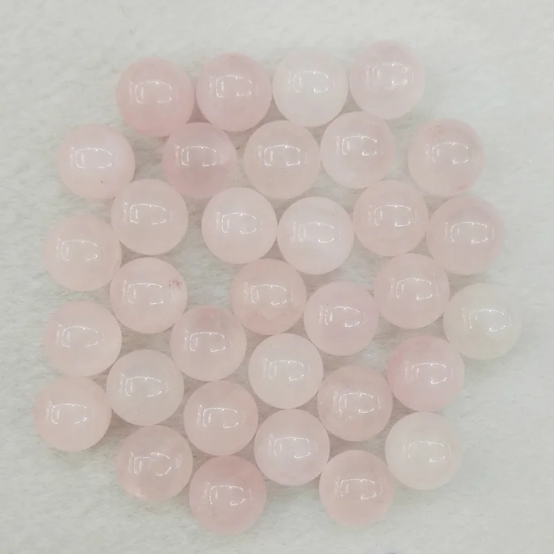 Rose Quartz Натуральный Камень круглые бусины 10 мм без отверстий подвески смешанные для изготовления ювелирных изделий 50 шт./лот - Цвет: Rose Quartz