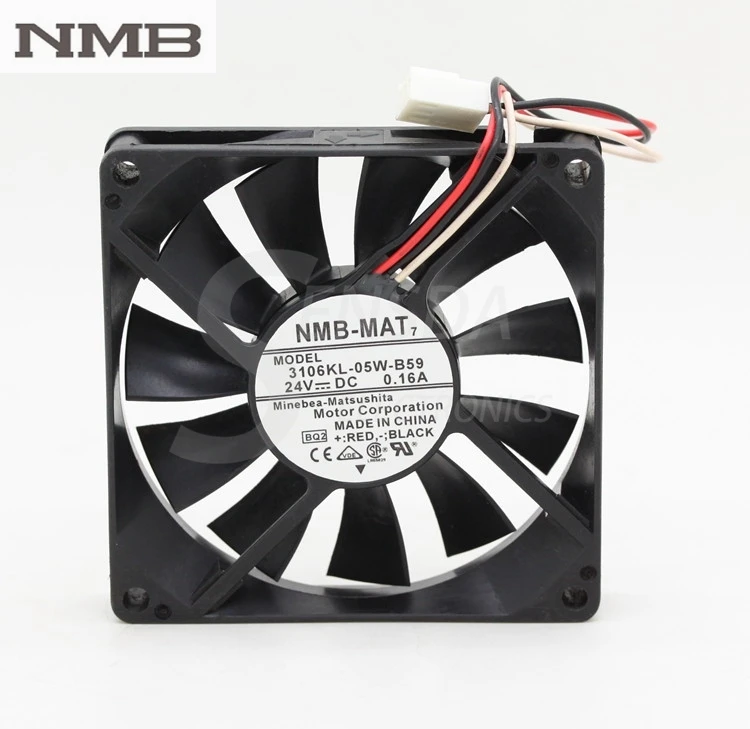 

For NMB 3106KL-05W-B59 8015 8CM 24V 0.16A three-wire inverter cooling fan