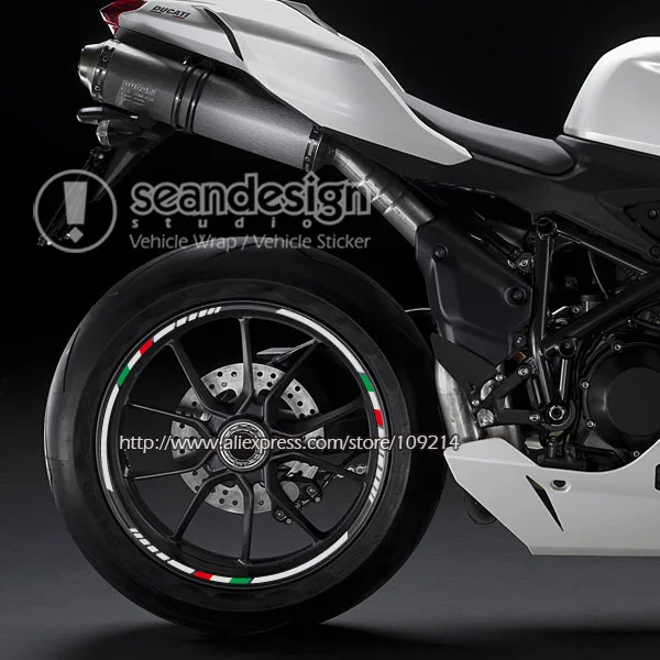 Наклейка на колесо Aprilia MV Agusta Benelli Италия светоотражающая лента обод для