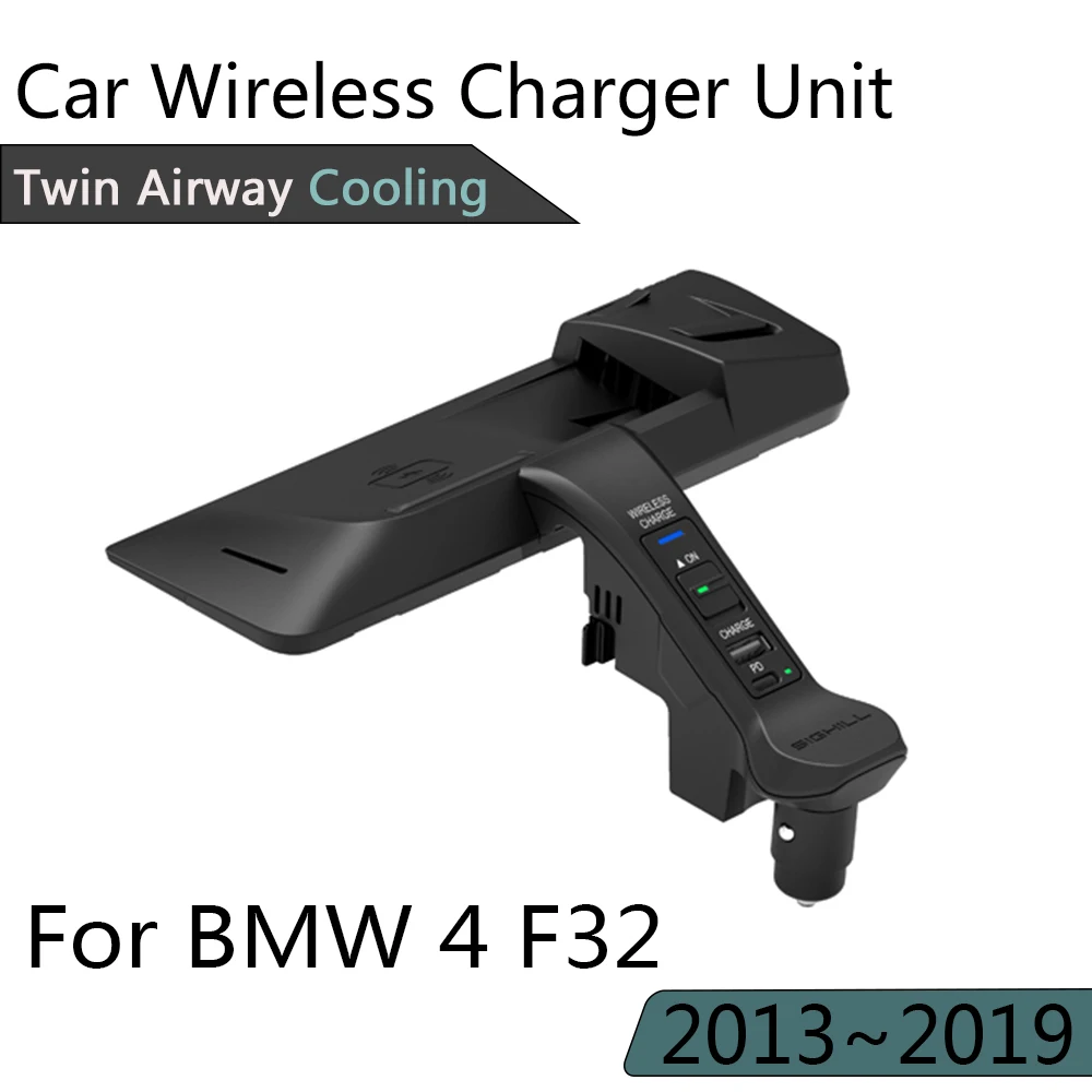 10W Wireless Charger For BMW 4 F32 2013~2019 iphone Android Phone Car Charging Qi Plug and plag Accessories | Автомобили и
