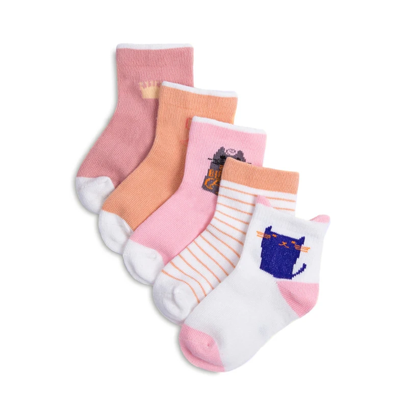 5 пар/компл. дети хлопок Детские носки набор Весна осень зима Для малышей без