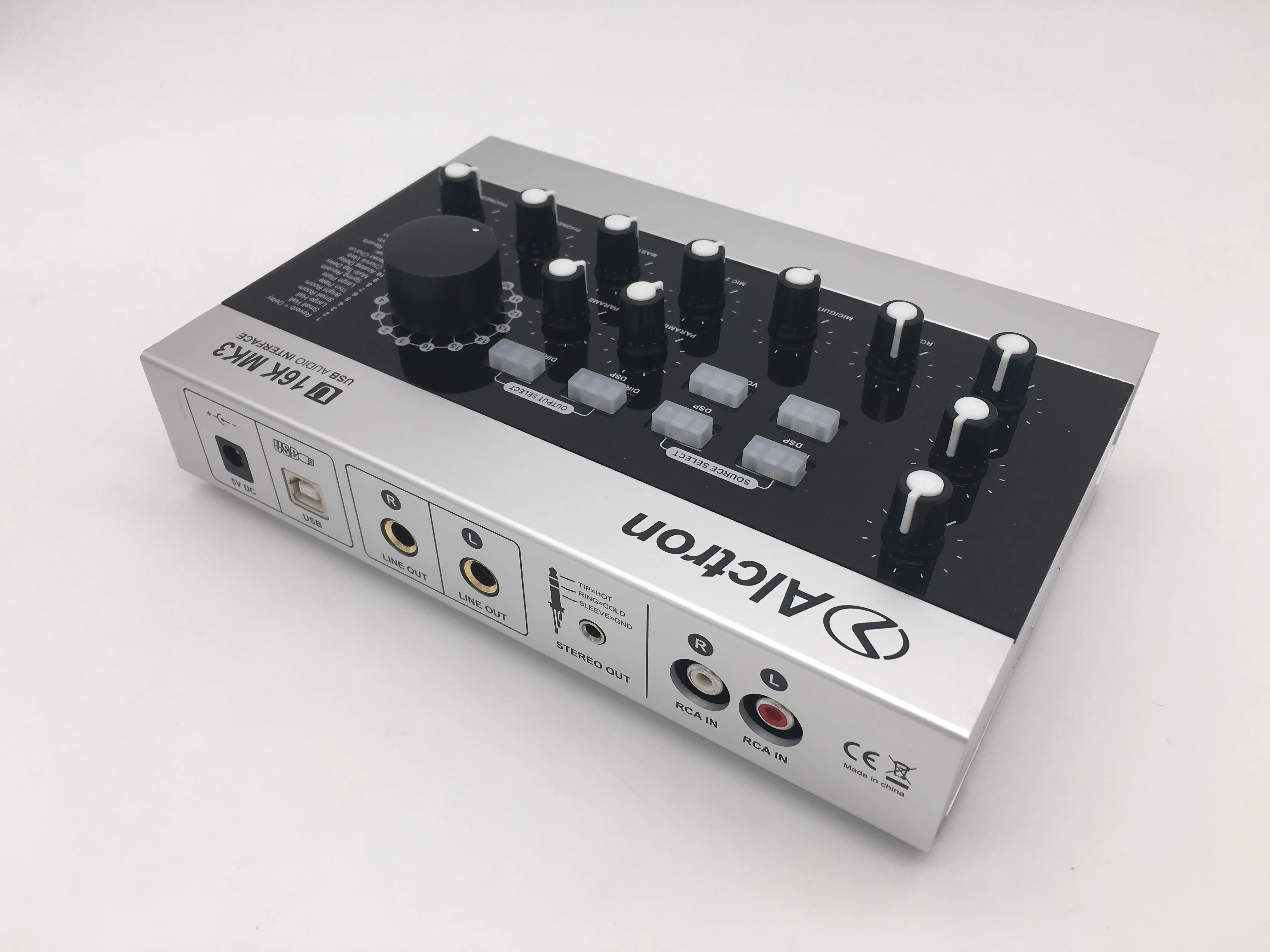 Алктрон U16К МК3 USB аудиоинтерфейс Внешняя звуковая карта для онлайн-пения записи в телефоне общения прослушивания музыки.