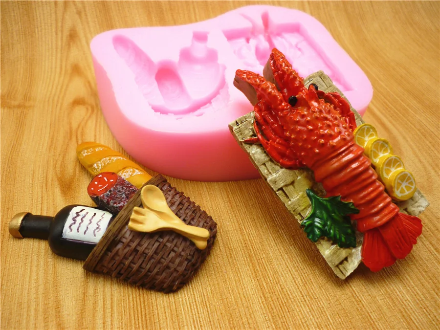 New Design Lobster Classification Lemon Red Wine Bread Cake Mold Chocolate Decoration Tools | Дом и сад