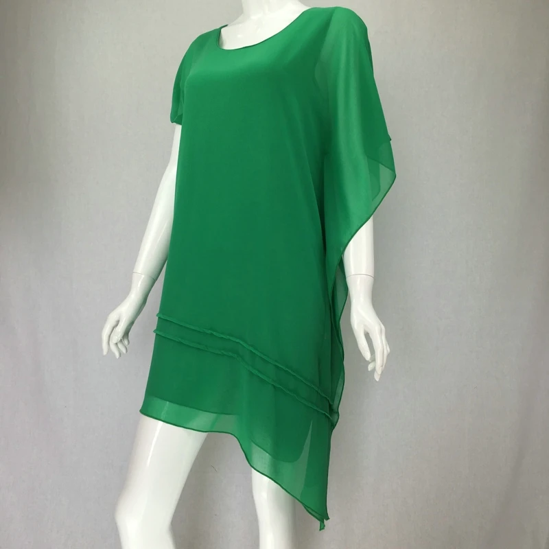 Женское платье элегантное богемное пляжное летнее асимметричное шифоновое