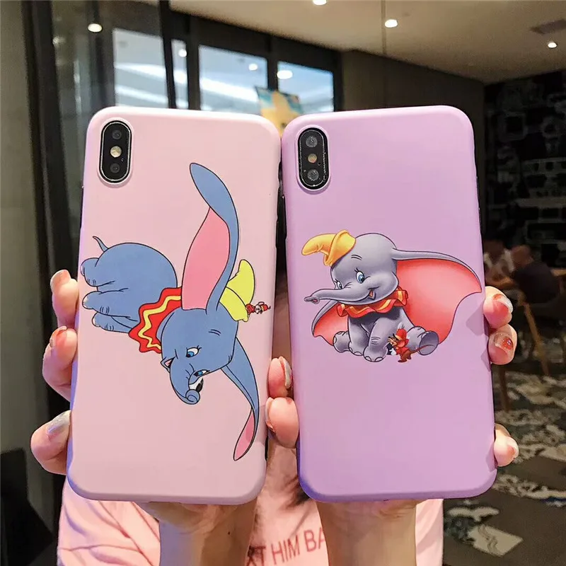 Hot Luxe Dumbo Soft TPU Silicon Cover Case voor iphone 6 S 7 plus 8 New Sesame Street Voor X XR XS Max telefoon |