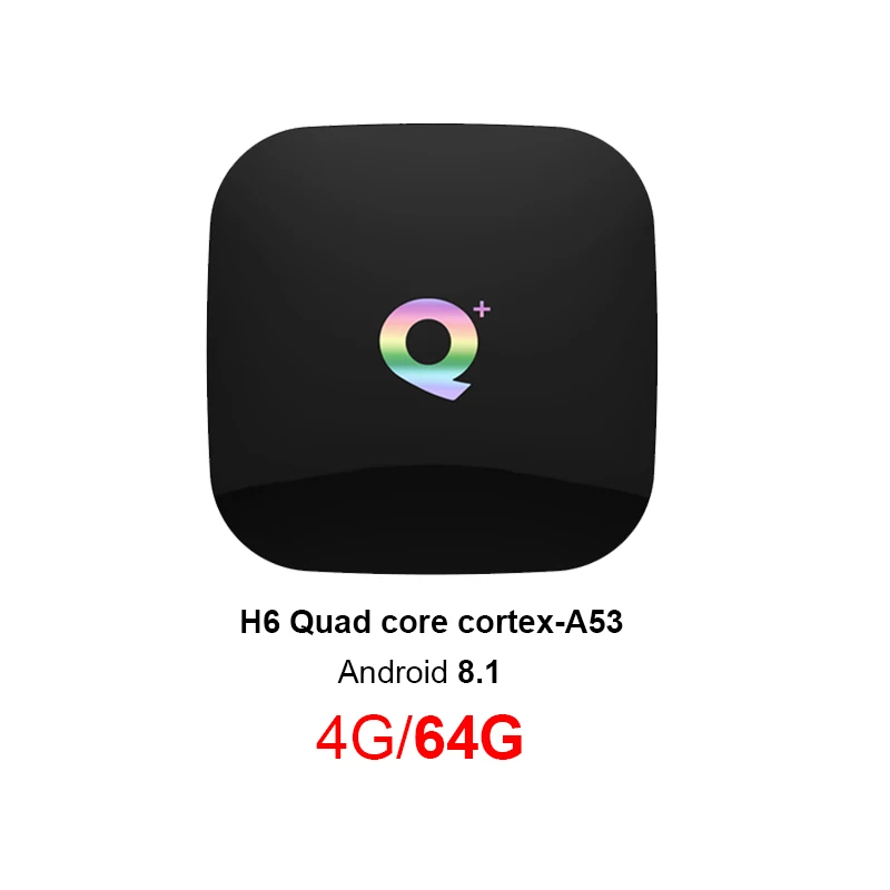 T95 Q Plus Smart tv Box Android 8,1 tv Box 4 ГБ ОЗУ 32 Гб 64 Гб ПЗУ 1080p 4K H.265 USB3.0 Netflix H6 PK s905x2 телеприставка pk T95Q - Цвет: 4G64G