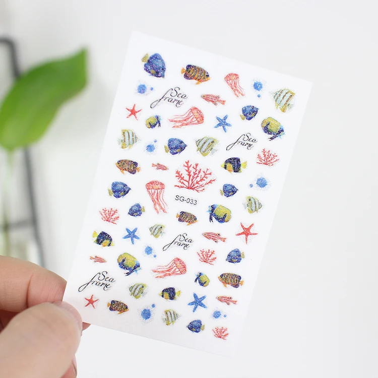 Nail water decals dream flash pink color butterfly birds animals diamond pattern 3D ultrathin transfer nail sticker RA024 | Красота и