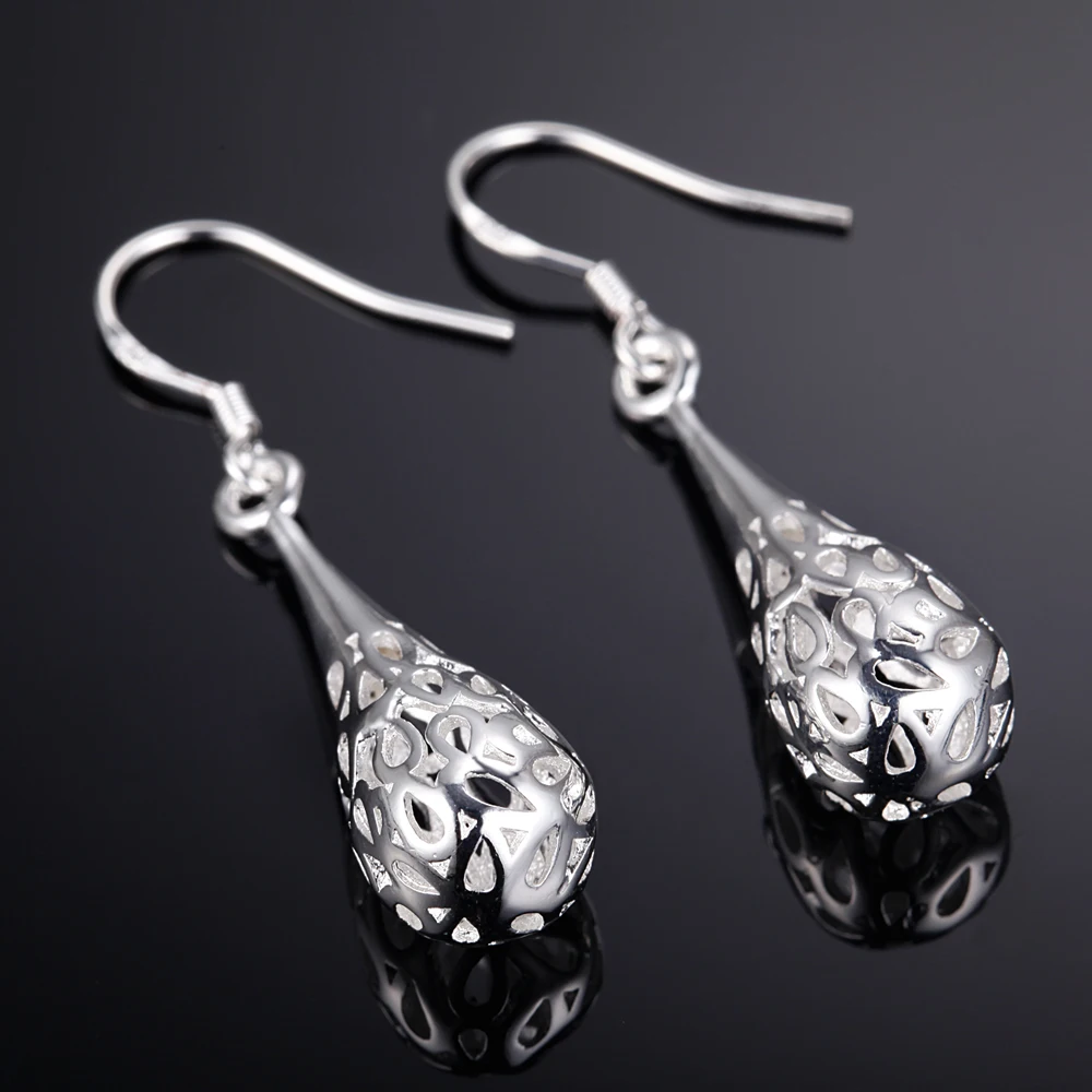Jewelrypalace perhiasan safir biru Anting pejantan untuk wanita Asli nyata посеребренный perak grosir|sterling silver enamel