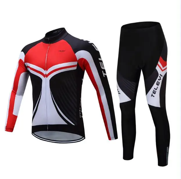 jersey and pants Мужской комплект Джерси для велоспорта, профессиональная гелевая накладка, mtb велосипедная одежда,, длинный рукав, одежда для шоссейного велосипеда, Униформа, комплект для триатлона, костюм, облегающий костюм - Цвет: jersey and pants