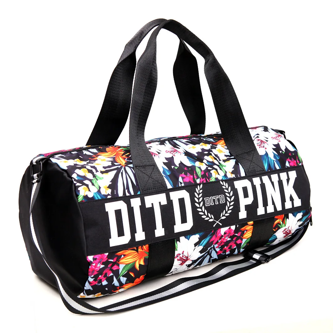 Pink/gray/black Women Men Gym Bag Fitness Shoulder Gird Strip Travel Bag Outdoor Yoga Bag With Shoes Storage Sac De Sport