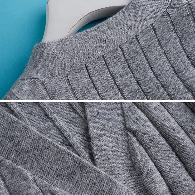 

Cardigan Women's Cashmere Shirt 2019 Spring and Autumn New Solid Color V-neck Sweater Casual Long Sleeve Short Women's Knit Top