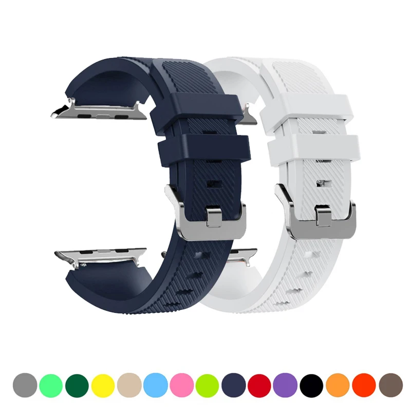 

Ремешок силиконовый для apple watch band 44 мм 40 мм 42 мм 38 мм series SE/6/5/4/3/2/1, браслет для iwatch band 44 мм