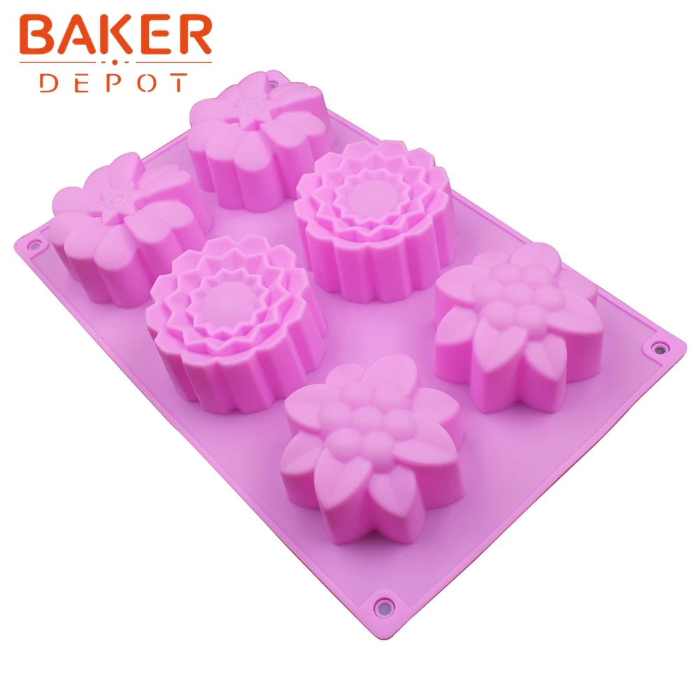 Силиконовая форма для торта мыла ручной работы 6 цветов | Дом и сад