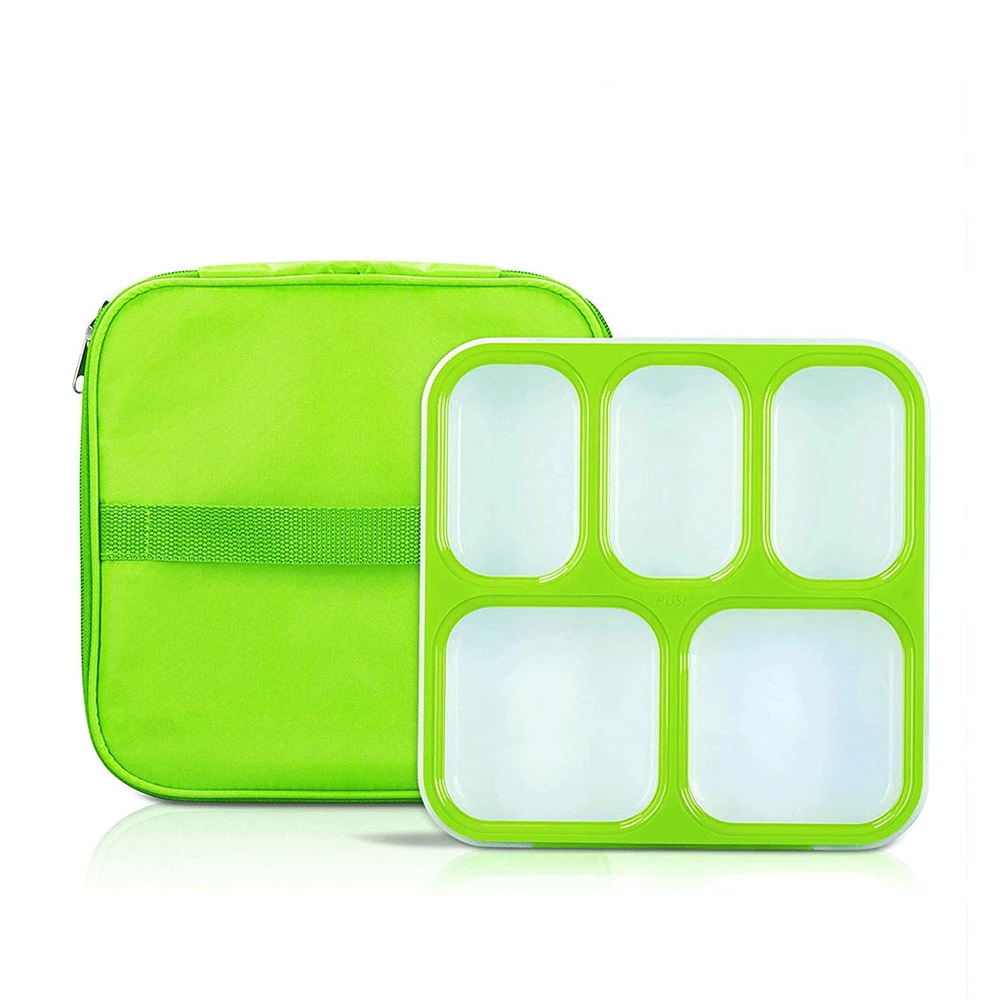 Ланч бенто коробка Микроволновая печь безопасный бокс 5 отсек изолированный