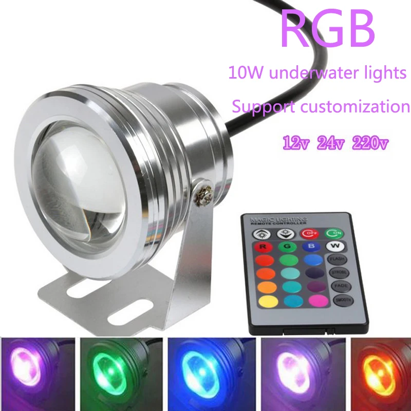 High Quality Waterproof 10W RGB LED DC 12V Outdoor 16 Color Changing Flood Spot light Lamp Garden