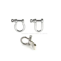 stainless steel shackle buckle outdoor camping survival kits for paracord bracelet steel buckle 100 pcs