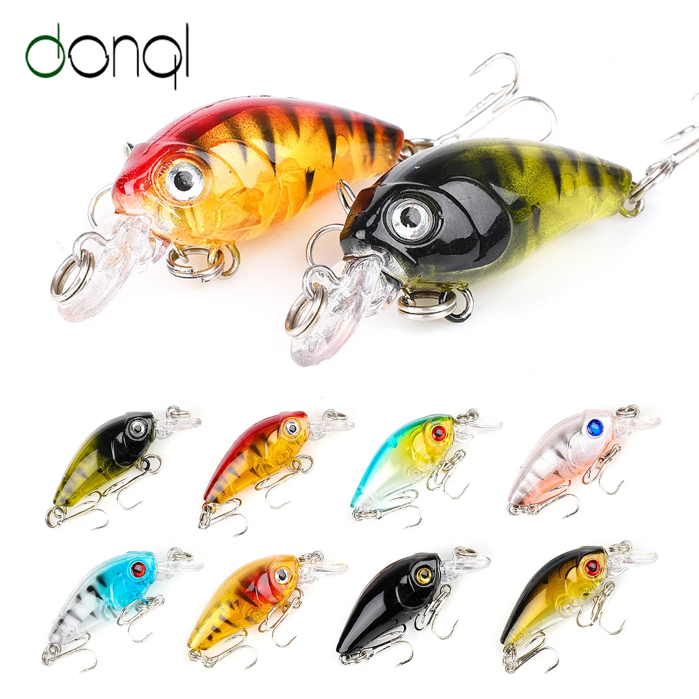 DONQL 2 шт. рыболовные снасти приманки гольян 4 5 см г воблеры и крутящиеся для