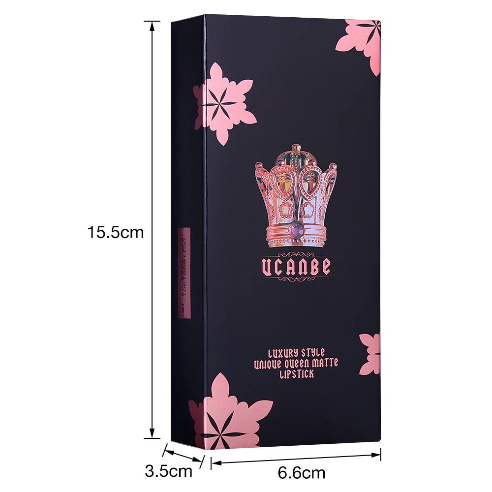UCANBE, 5 цветов, Королевская корона, бархатная матовая Увлажняющая помада, роскошный крем, румяна, помада для губ, стойкий макияж, Чили, Обнаженная сексуальная помада для губ
