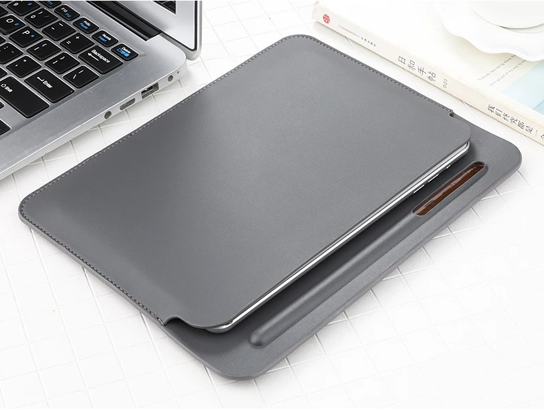 Чехол с карманом для iPad min 5, Сумка с карандашом, чехол для нового iPad mini, 7,9 дюймов - Цвет: Серый