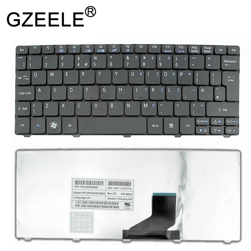 

GZEELE Keyboard For Acer Aspire One D260-A UK Keyboard MP-09H26GB-6984 PK130D32A08