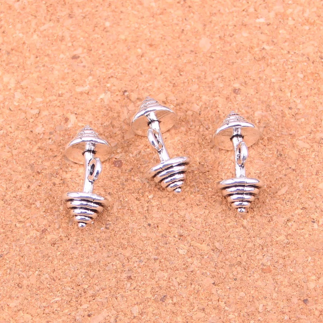 43 шт. античное посеребренное фитнес-оборудование шармы для гантелей Diy ювелирные