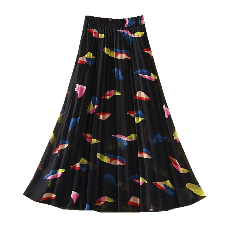 Женская длинная Плиссированная Юбка ftaylor с цветочным принтом для отдыха пляжа из