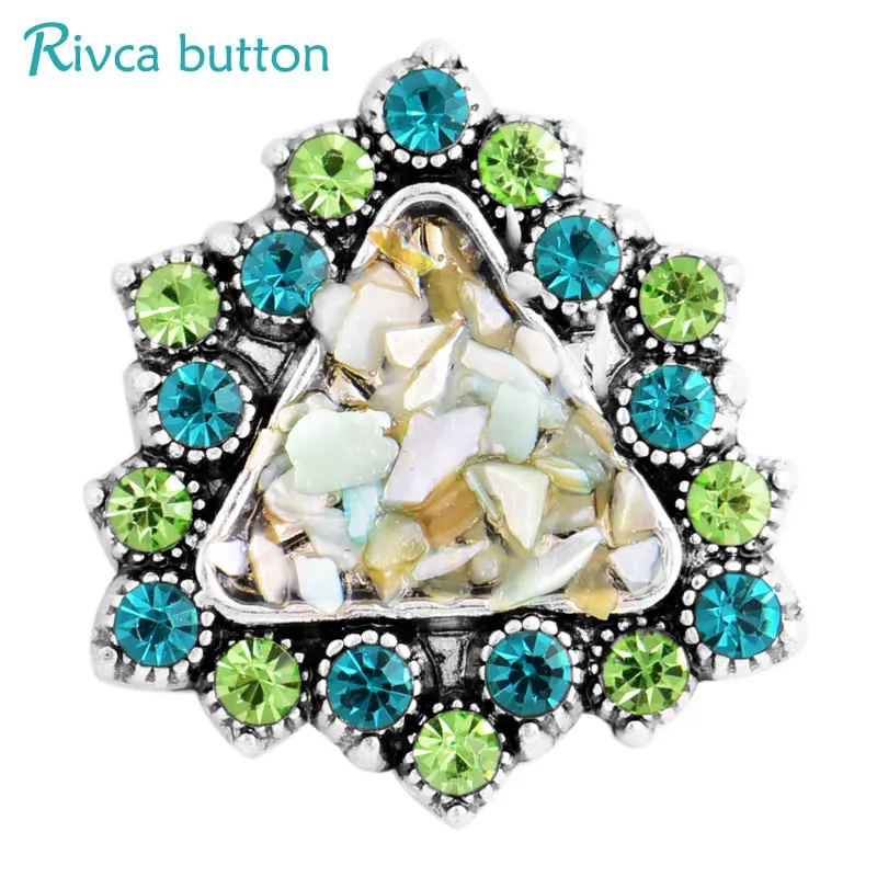 D03437 Rivca Snap Button Jewelry Crystal style 18mm Bracelets Men Colorful Rhinestone Charm For Women | Украшения и аксессуары