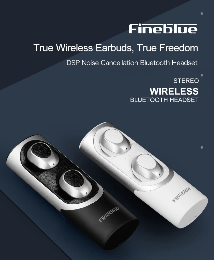 FineBlue RWS-X8 TWS 4 часа музыка время Bluetooth наушники, HD стерео беспроводные наушники, шумоподавление игровая гарнитура