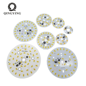 Светодиодная печатная плата, 220 В переменного тока, 3 Вт, 5 Вт, 7 Вт, 10 Вт, 12 Вт, 15 Вт, 18 Вт, 24 Вт, источник света высокой яркости, панель с умным IC драйвером, белыйтеплый белый, 5 шт.