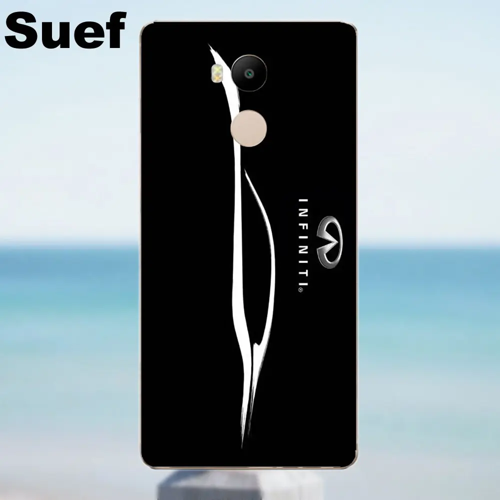 Suef мягкий чехол для телефона автомобиля Infiniti логотип Xiaomi Redmi 4 3 3S Pro Mi3 Mi4 Mi4i Mi4C Mi5 Mi5S