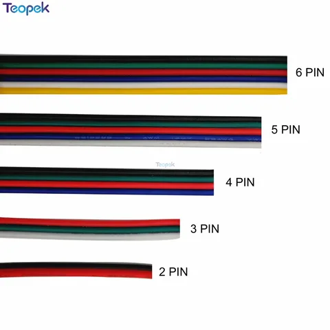 2pin 3pin 4pin 5pin 6pin провод кабель-удлинитель 22AWG светодиодный разъем для WS2812 WS2811 RGB/RGBW/RGB CCT 5050 3528 Светодиодные ленты