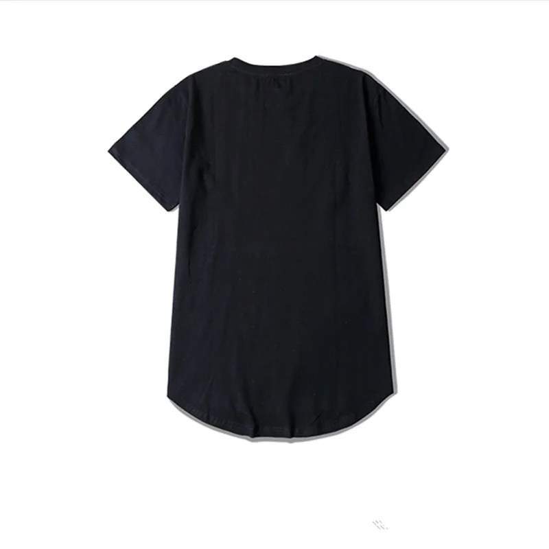 QoolXCWear Футболка мужская удлиненная футболка Канье хлопок swag мужские футболки скейтборд футболка однотонная Футболка Мужская хип-хоп футболки