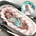 200 см бампер для детской кроватки, однотонная оплетка, бампер для детской кроватки в скандинавском стиле, детская оплетка с узлом, подушка для детской кроватки, бамперы, постельное белье, украшение детской комнаты