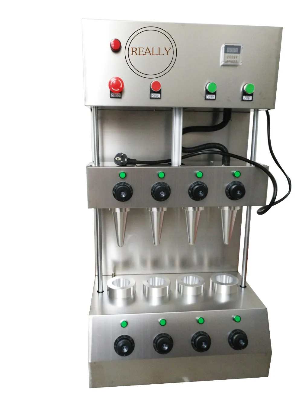 

Hot sale with 4 cone stainless steel Pizza Cone moulding Machine pizza cone making machine Pizza for sale