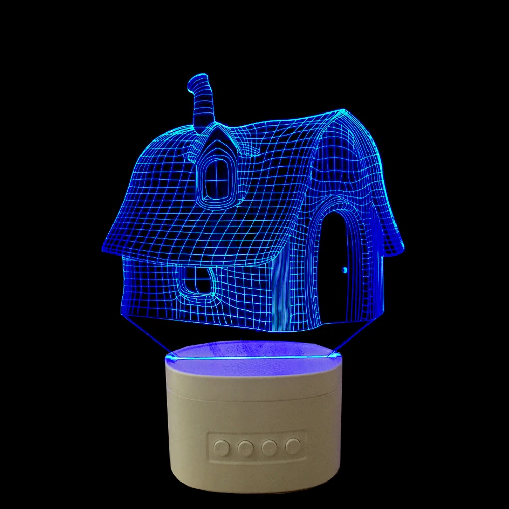 3D подсветка Bluetooth колонки музыка Светодиодные ночные светильники Домашнее
