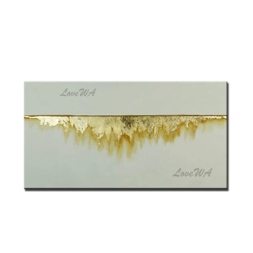 

Large Abstract Gold Wall Oil Painting 100% Hand Painted Wall Art Picture Artwork Unframed Paintings Art For Living Room Decor
